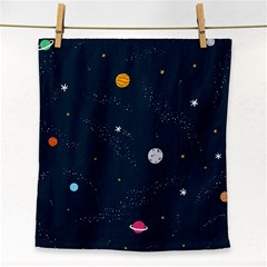 Universe Color Doodle , Art Face Towel by nateshop