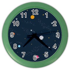 Universe Color Doodle , Art Color Wall Clock by nateshop