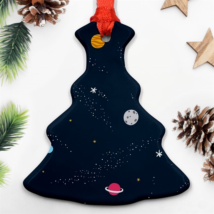 Universe Color Doodle , Art Christmas Tree Ornament (Two Sides)