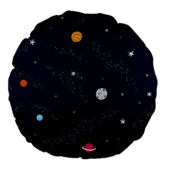 Universe Color Doodle , Art Large 18  Premium Round Cushions by nateshop