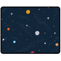 Universe Color Doodle , Art Two Sides Fleece Blanket (medium) by nateshop