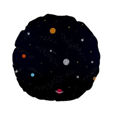 Universe Color Doodle , Art Standard 15  Premium Flano Round Cushions by nateshop