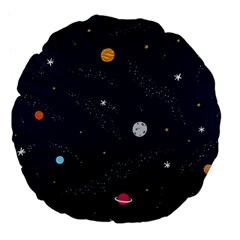 Universe Color Doodle , Art Large 18  Premium Flano Round Cushions