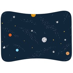 Universe Color Doodle , Art Velour Seat Head Rest Cushion by nateshop