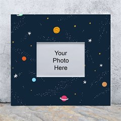 Universe Color Doodle , Art White Wall Photo Frame 5  X 7  by nateshop