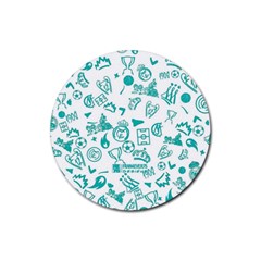 Background, Pattern, Sport Rubber Coaster (round) by nateshop