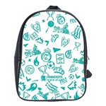 Background, Pattern, Sport School Bag (XL) Front