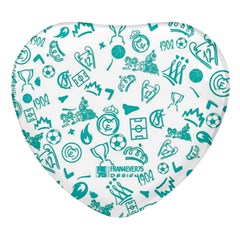 Background, Pattern, Sport Heart Glass Fridge Magnet (4 Pack)