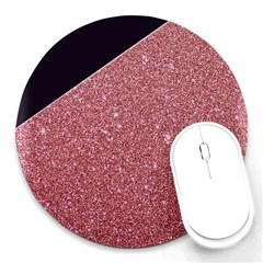 Abstract, Edge Style, Pink, Purple, Round Mousepad by nateshop