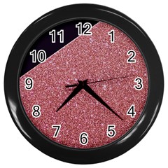 Abstract, Edge Style, Pink, Purple, Wall Clock (black) by nateshop