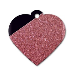 Abstract, Edge Style, Pink, Purple, Dog Tag Heart (two Sides) by nateshop