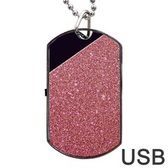 Abstract, Edge Style, Pink, Purple, Dog Tag Usb Flash (two Sides) by nateshop