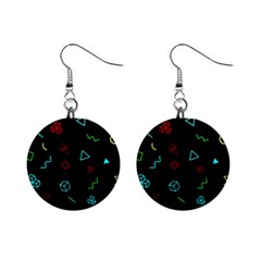 Black, Dark, Galaxy Mini Button Earrings by nateshop