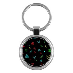 Black, Dark, Galaxy Key Chain (round) by nateshop