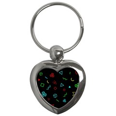 Black, Dark, Galaxy Key Chain (heart) by nateshop