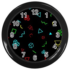 Black, Dark, Galaxy Wall Clock (black) by nateshop