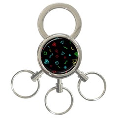 Black, Dark, Galaxy 3-ring Key Chain by nateshop