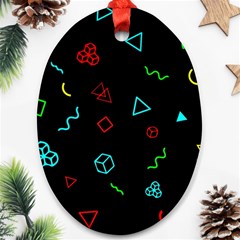 Black, Dark, Galaxy Oval Ornament (two Sides) by nateshop