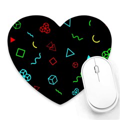 Black, Dark, Galaxy Heart Mousepad by nateshop