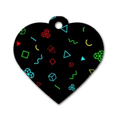 Black, Dark, Galaxy Dog Tag Heart (two Sides) by nateshop