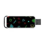 Black, Dark, Galaxy Portable USB Flash (One Side) Front