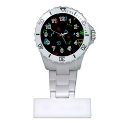 Black, Dark, Galaxy Plastic Nurses Watch by nateshop