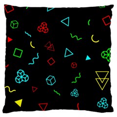 Black, Dark, Galaxy Large Premium Plush Fleece Cushion Case (one Side) by nateshop