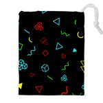 Black, Dark, Galaxy Drawstring Pouch (5XL) Front