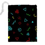 Black, Dark, Galaxy Drawstring Pouch (5XL) Back