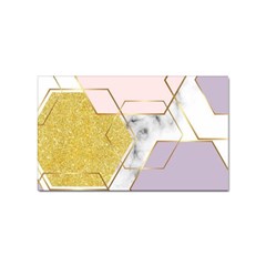 Geometric , Geometric, Gold, Marble, Pattern, Pink, Purple, Sticker Rectangular (10 Pack) by nateshop