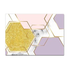 Geometric , Geometric, Gold, Marble, Pattern, Pink, Purple, Sticker A4 (10 Pack) by nateshop