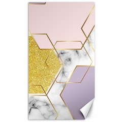 Geometric , Geometric, Gold, Marble, Pattern, Pink, Purple, Canvas 40  X 72  by nateshop