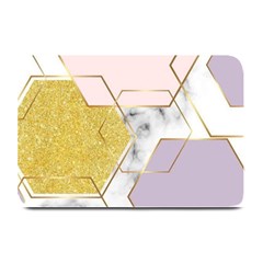 Geometric , Geometric, Gold, Marble, Pattern, Pink, Purple, Plate Mats by nateshop