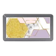 Geometric , Geometric, Gold, Marble, Pattern, Pink, Purple, Memory Card Reader (mini) by nateshop