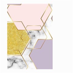 Geometric , Geometric, Gold, Marble, Pattern, Pink, Purple, Small Garden Flag (two Sides) by nateshop