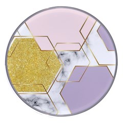 Geometric , Geometric, Gold, Marble, Pattern, Pink, Purple, Wireless Fast Charger(white) by nateshop