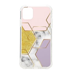 Geometric , Geometric, Gold, Marble, Pattern, Pink, Purple, Iphone 11 Tpu Uv Print Case by nateshop