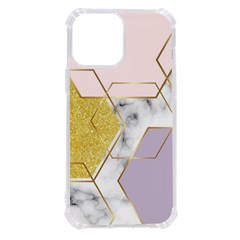 Geometric , Geometric, Gold, Marble, Pattern, Pink, Purple, Iphone 13 Pro Max Tpu Uv Print Case by nateshop