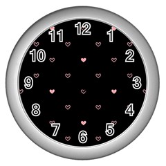 Heart, Background Wall Clock (silver) by nateshop