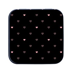 Heart, Background Square Metal Box (black) by nateshop