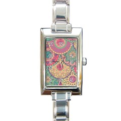 Pattern , Comic, Art, Supreme, Designs Rectangle Italian Charm Watch by nateshop