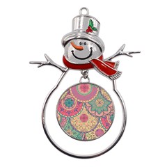 Pattern , Comic, Art, Supreme, Designs Metal Snowman Ornament