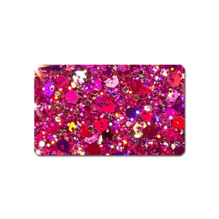 Pink Glitter, Cute, Girly, Glitter, Pink, Purple, Sparkle Magnet (Name Card)