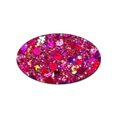 Pink Glitter, Cute, Girly, Glitter, Pink, Purple, Sparkle Sticker Oval (100 Pack) by nateshop