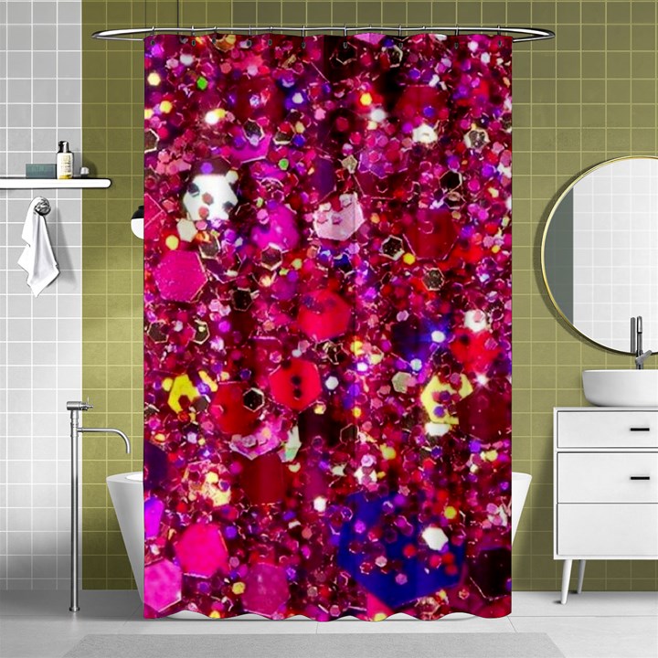 Pink Glitter, Cute, Girly, Glitter, Pink, Purple, Sparkle Shower Curtain 48  x 72  (Small) 