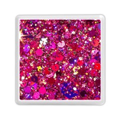 Pink Glitter, Cute, Girly, Glitter, Pink, Purple, Sparkle Memory Card Reader (square)