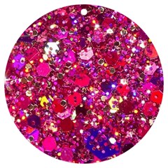 Pink Glitter, Cute, Girly, Glitter, Pink, Purple, Sparkle Uv Print Acrylic Ornament Round by nateshop