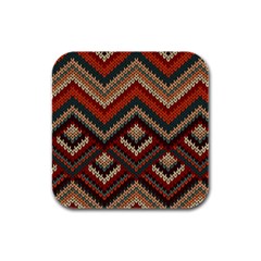 Fabric Abstract Pattern Fabric Textures, Geometric Rubber Square Coaster (4 Pack) by nateshop