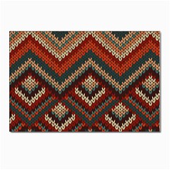 Fabric Abstract Pattern Fabric Textures, Geometric Postcard 4 x 6  (pkg Of 10) by nateshop