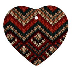 Fabric Abstract Pattern Fabric Textures, Geometric Heart Ornament (two Sides) by nateshop